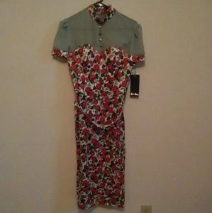 Laura Byrnes Pinup Couture "Lillian" Dress NWT L