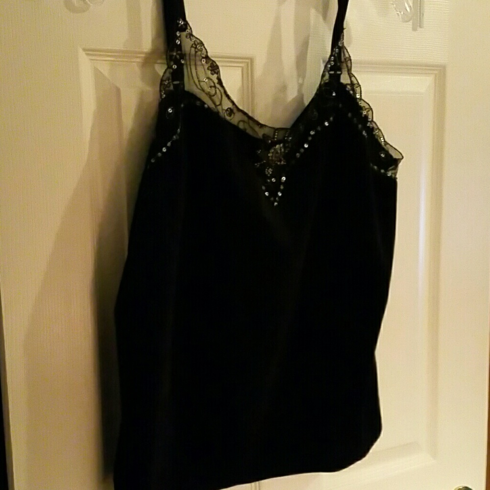 GIFTED Black Velour Dressy Top