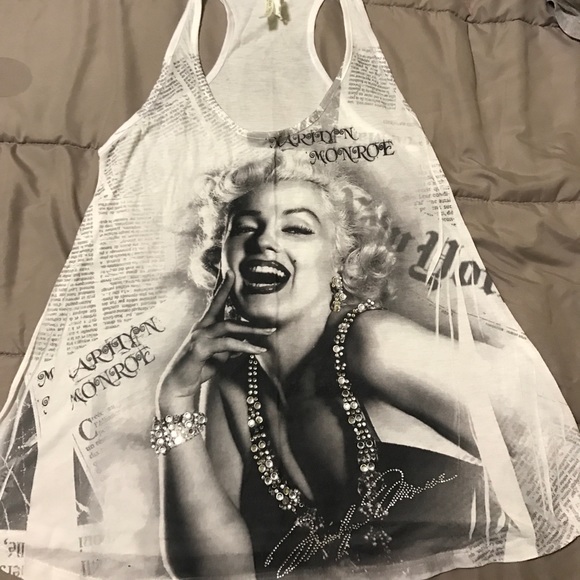 Tops - Rhinestone Marilyn Monroe Tank Top