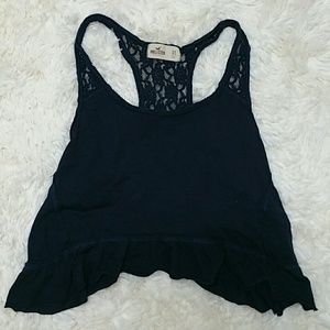Hollister lace cropped tank top