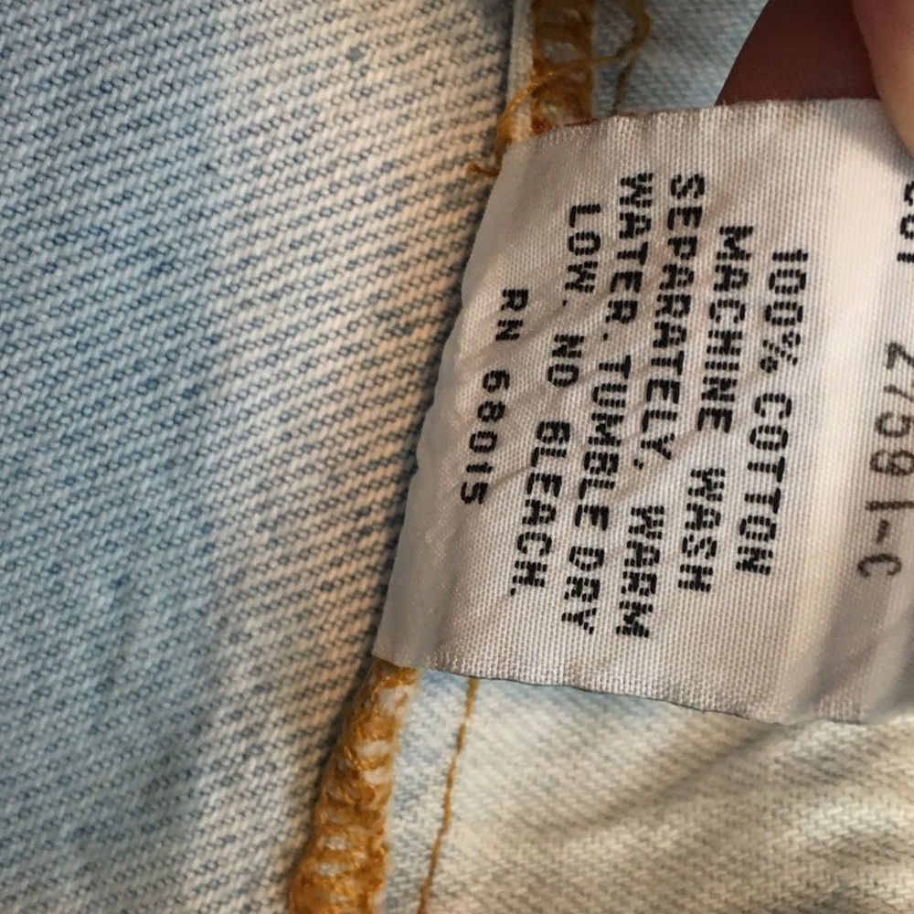 Vintage Light Wash High Waist Button Up Skirt - Picture 5 of 5