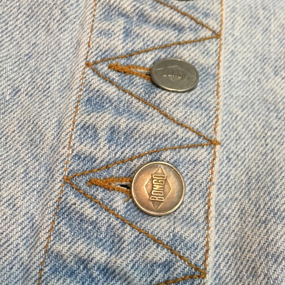 Vintage Light Wash High Waist Button Up Skirt - Picture 2 of 5