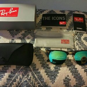 Greenish and tortoise  rayban clubmaster size 51