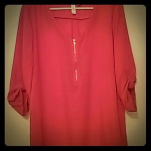 Red 3\4 sleeve blouse