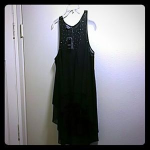 Bebe Black Party Sexy Tunic Top sz XL NWT