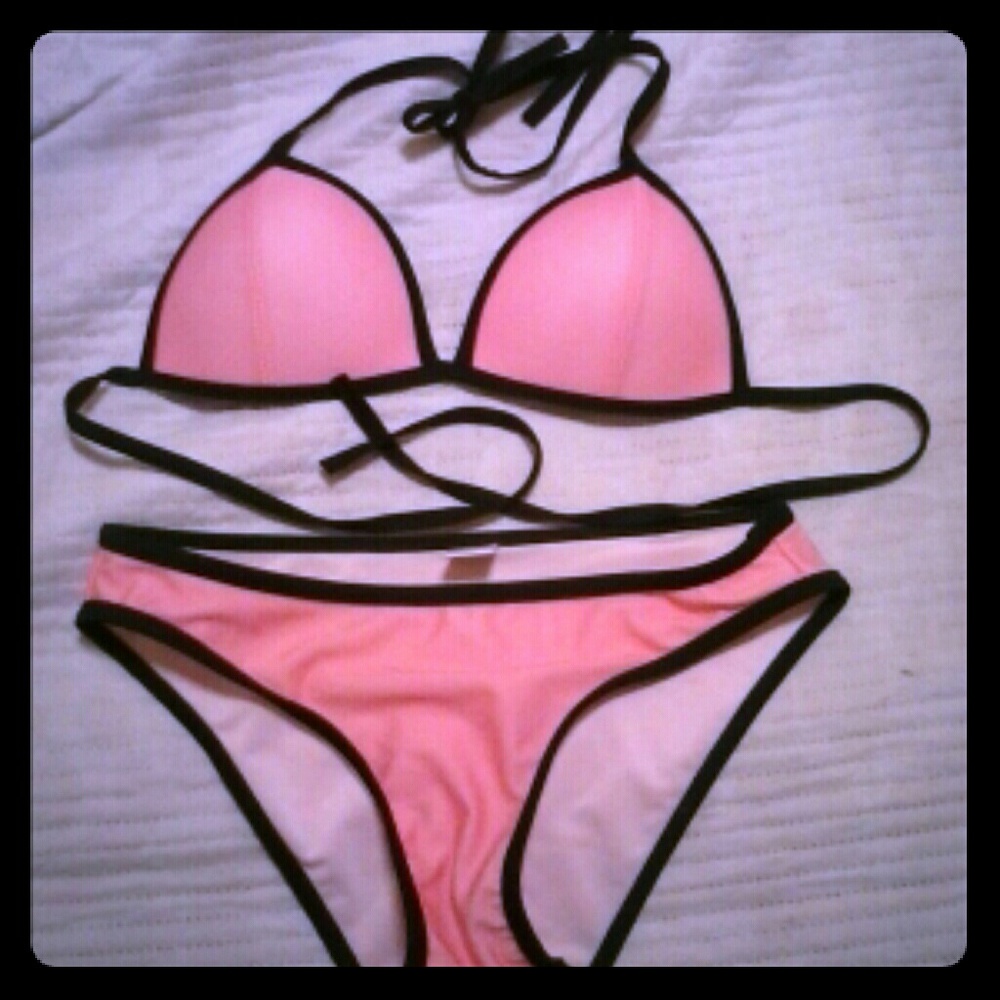 Pink & Black Bikini - Small