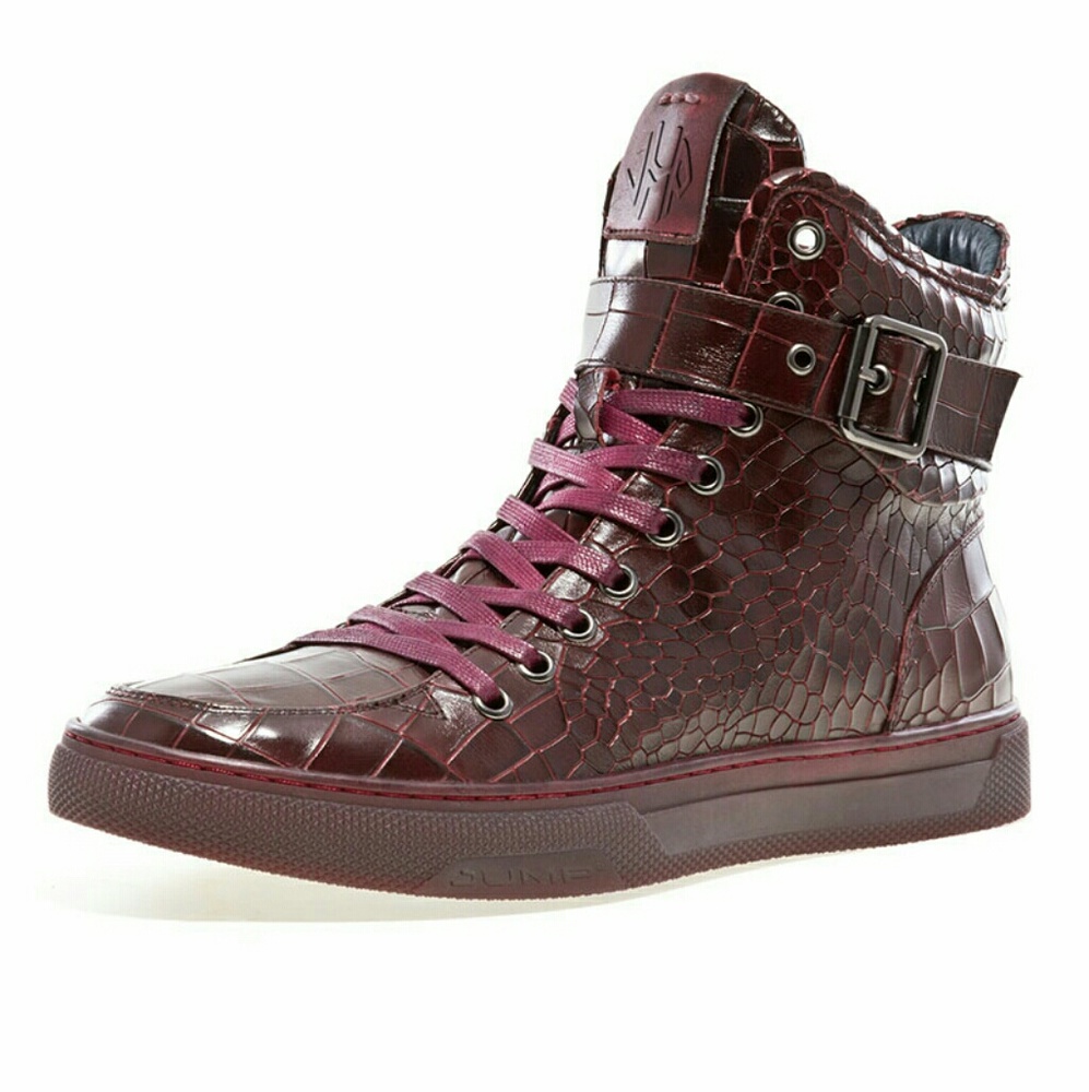 JUMP NEW YORK SULLIVAN BURGUNDY CROC SNEAKER