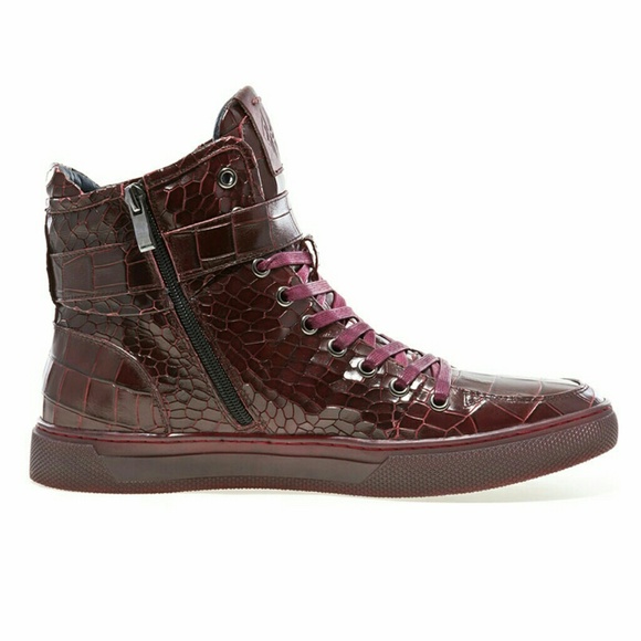 JUMP NEW YORK SULLIVAN BURGUNDY CROC SNEAKER