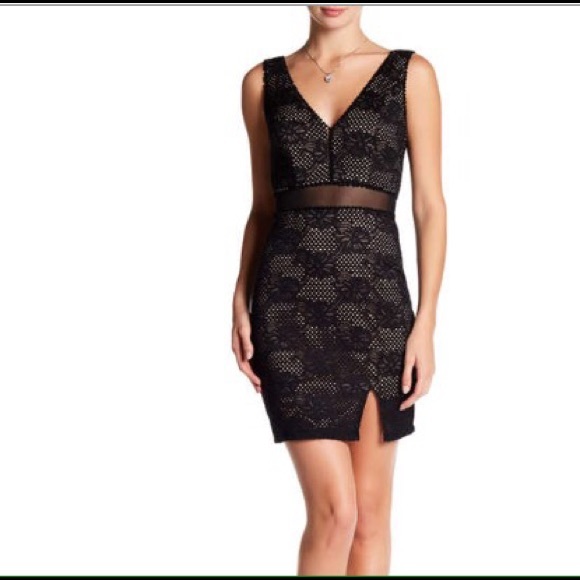 City Triangles Dresses & Skirts - City Triangles – Lace Double V Slim Dress