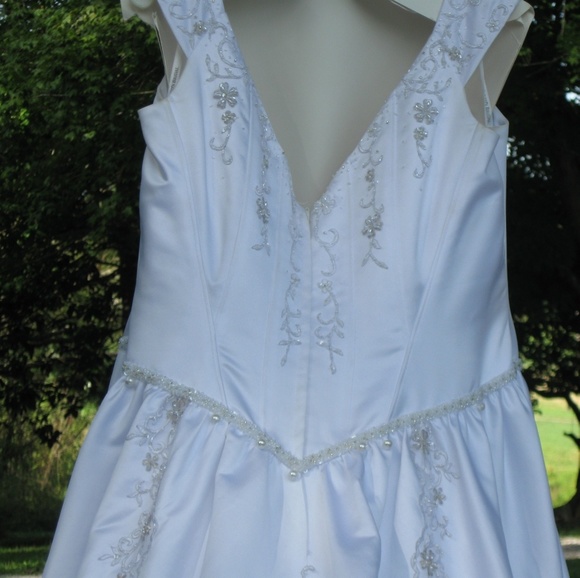 REDUCED!!!Fairytale Wedding Dress with Bustle Slip - Picture 4 of 9