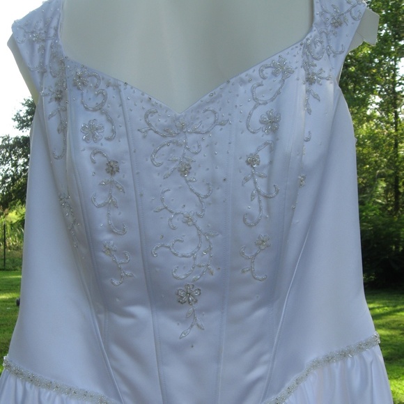 REDUCED!!!Fairytale Wedding Dress with Bustle Slip - Picture 2 of 9
