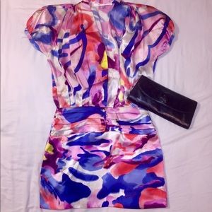 Colorful silk dress