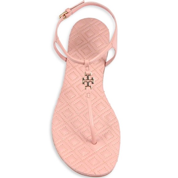 Tory Burch Shoes - Tory Burch Marion Quilted T-Strap Sandal Clay Pink