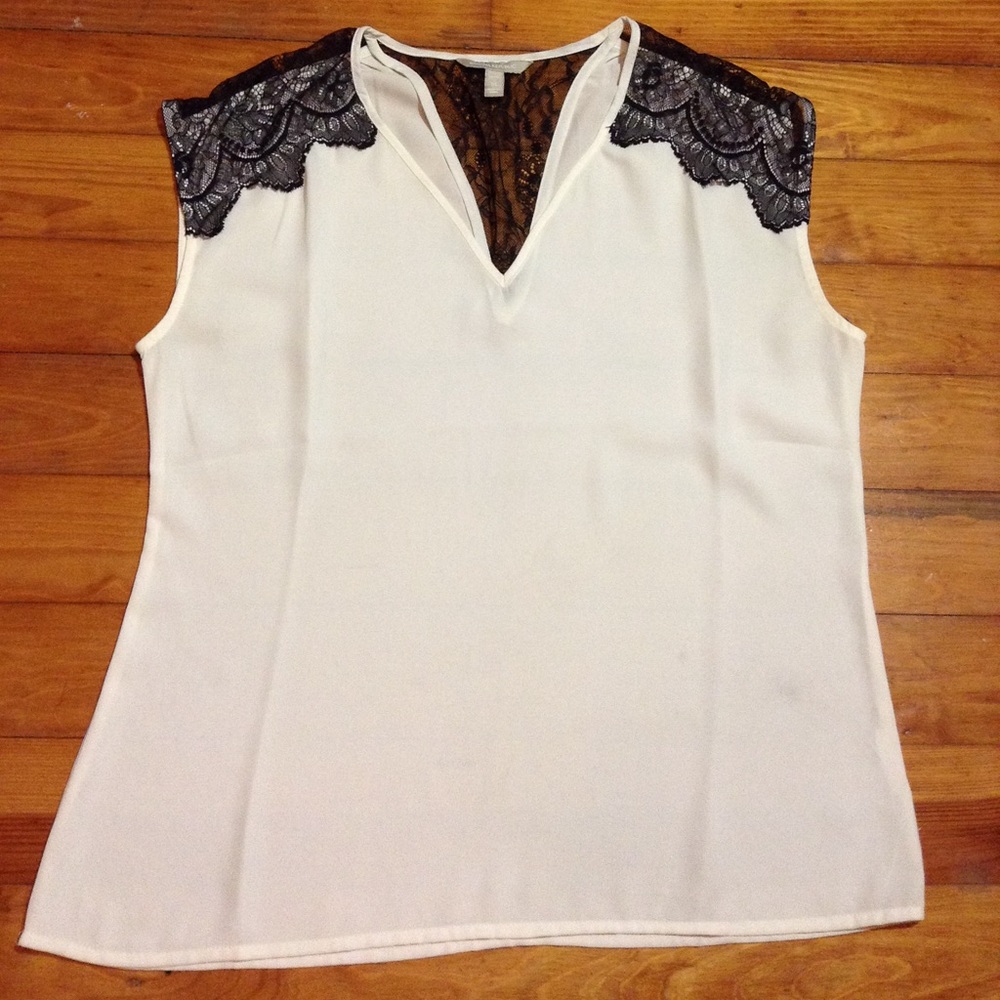 BR ivory silk top 🌸