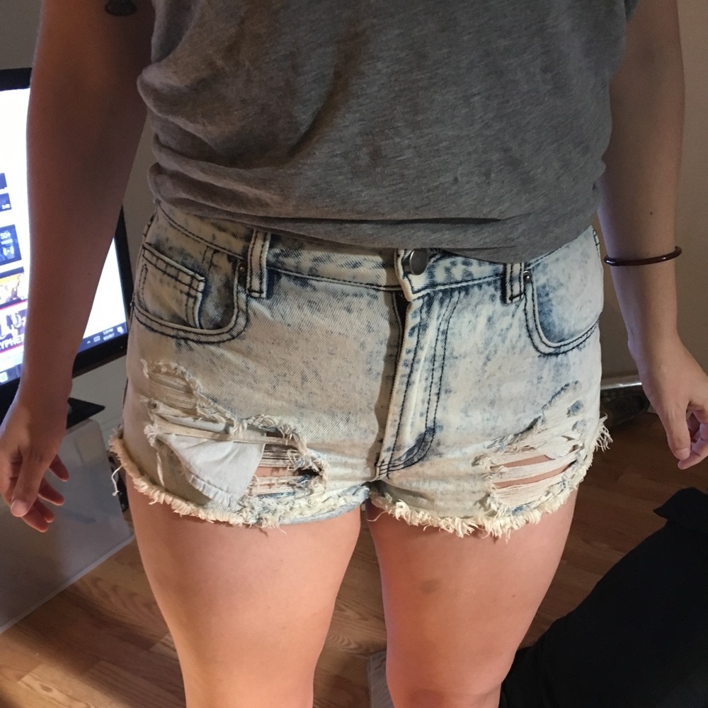 Forever 21 Distressed Jean Shorts