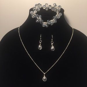 Set of Necklace, Bracelet and Earrings