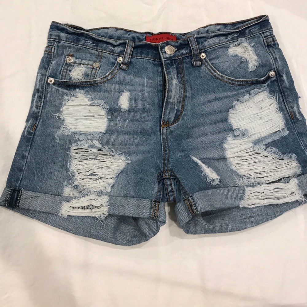Distressed Jean Shorts