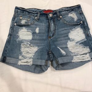 Distressed Jean Shorts