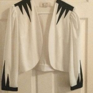 Art Deco 80s Twin Peaks Style Blazer/Bolero