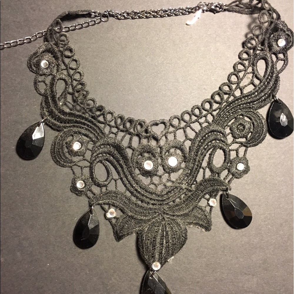 Black Lace Necklace