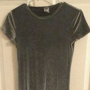 Vintage 90s Silver Velvet SpacePrincess Midi Dress