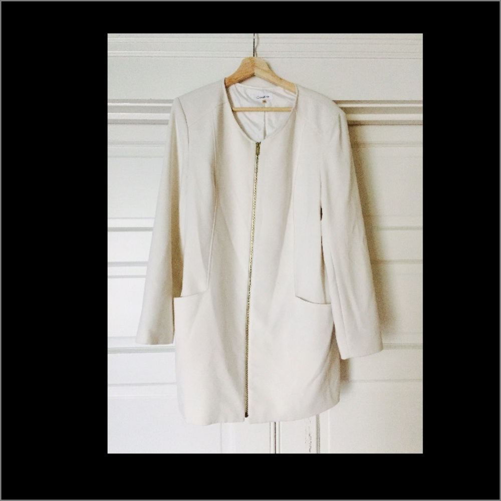 Calvin Klein white blazer/coat