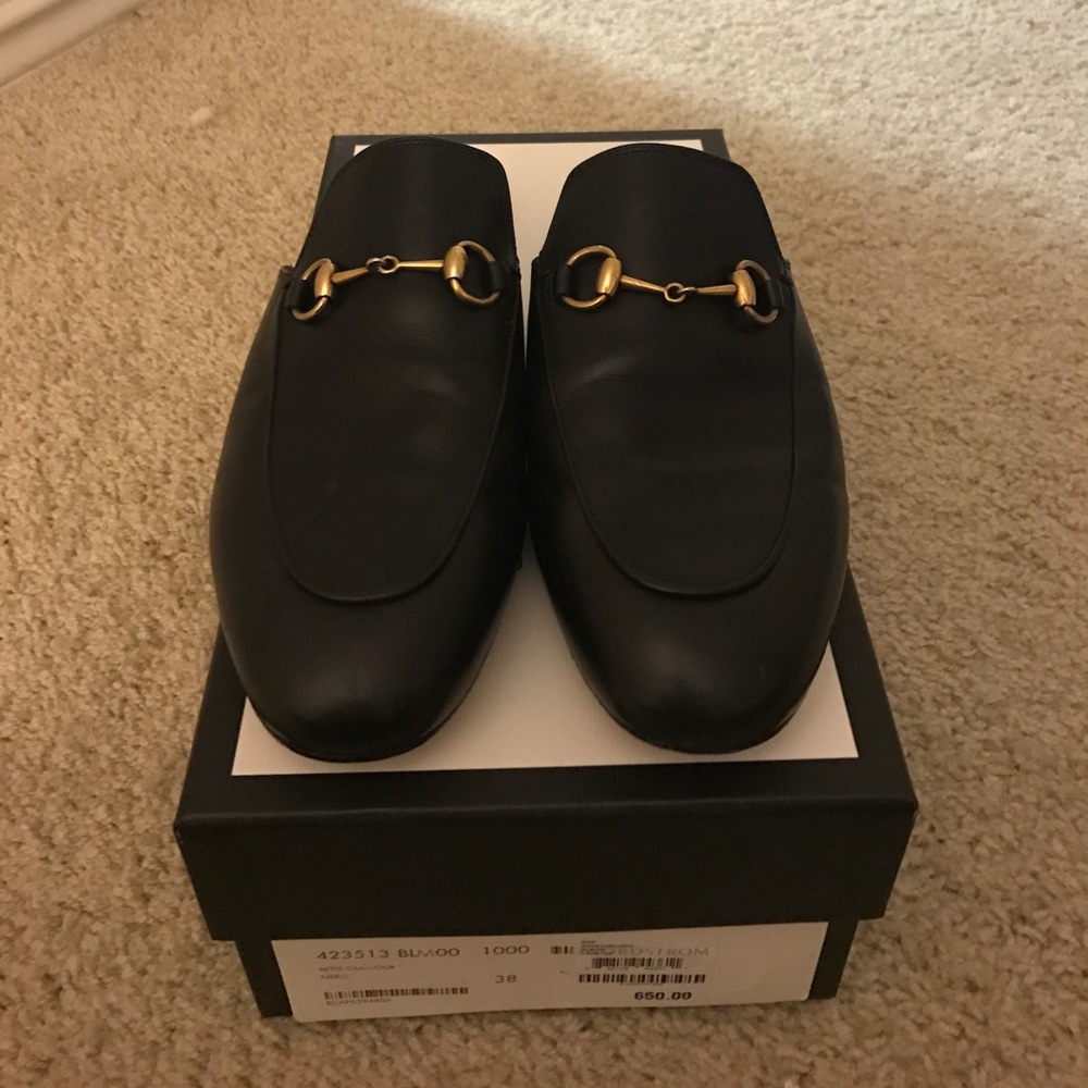 Gucci Princetown black mules size 38
