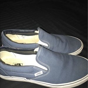 Vans blue. Slip on. Don't fit. Need to go