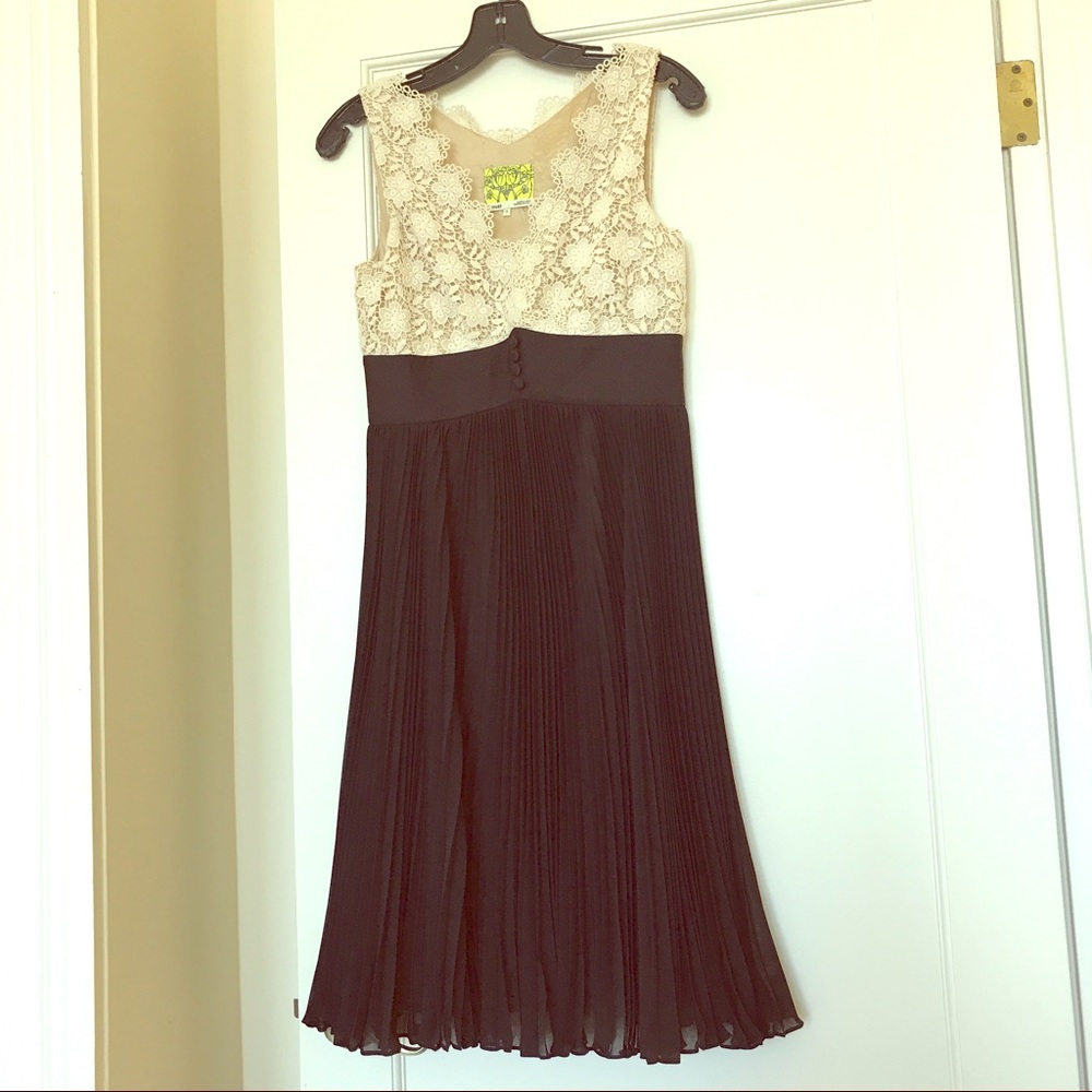 Anthropologie black and white dress