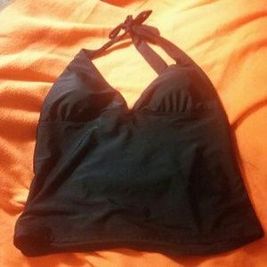 Black Halter swim top