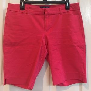 Dark Pink coral Bermuda shorts