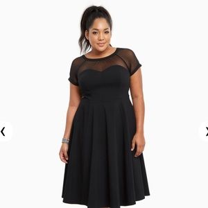 Mesh Inset Swing Dress