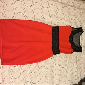 Mini Dress blank and orange