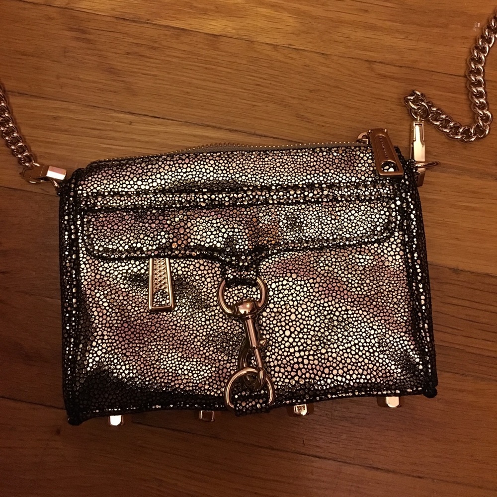 Rebecca Minkoff golden crossbody bag