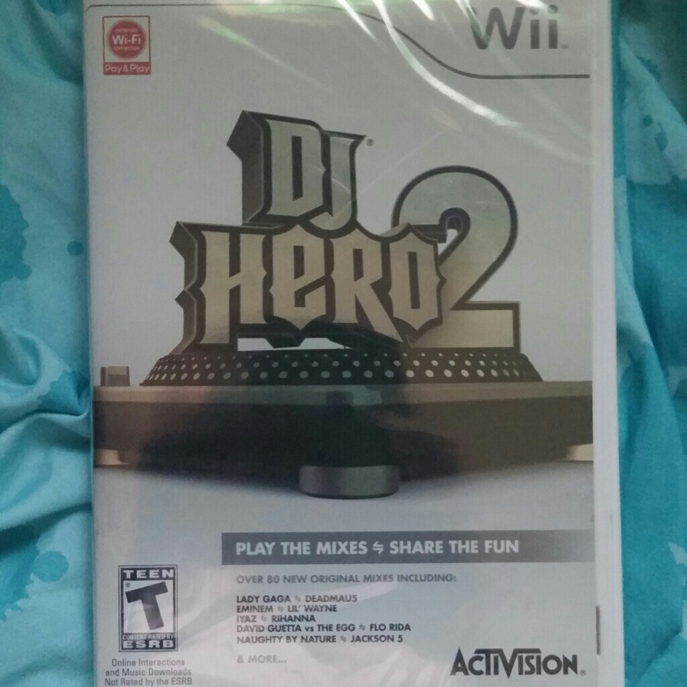 NWOT WII DJ HERO2 GAME