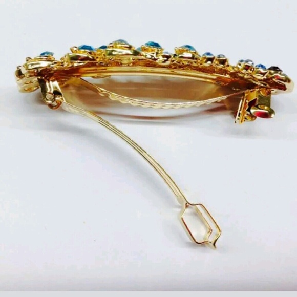 Peacock bluish green hairclip - Picture 3 of 4