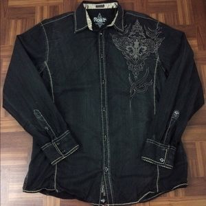 Roar embroidered gold contrast cuffs