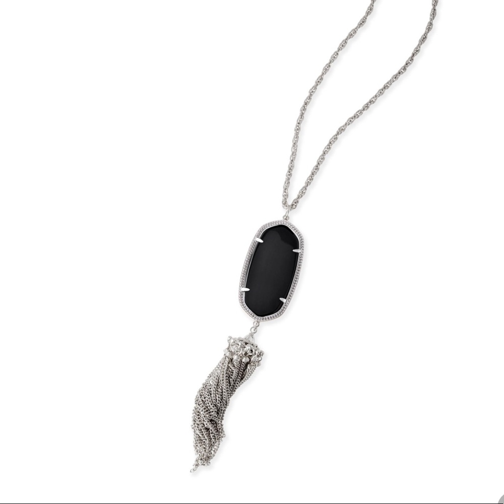 Rayne Silver Necklace In Black
