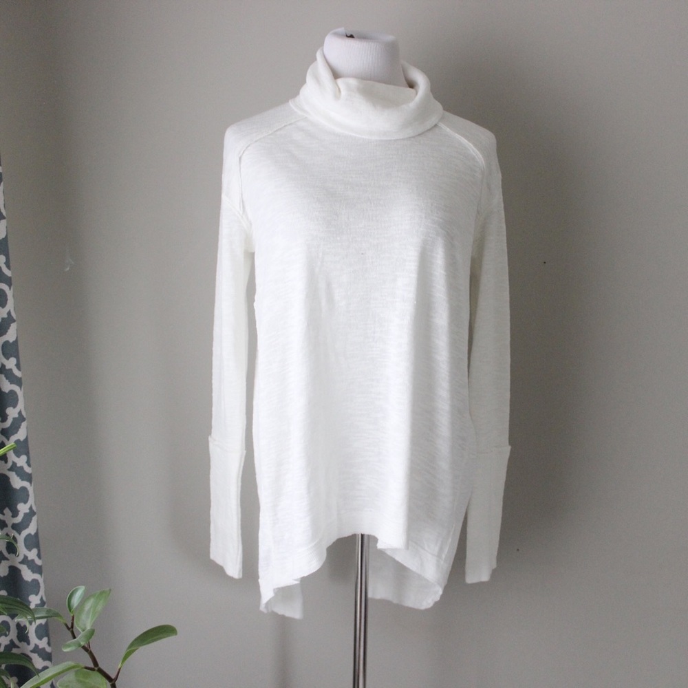 Free People Back Slit Split Turtleneck Sweater - Picture 2 of 4