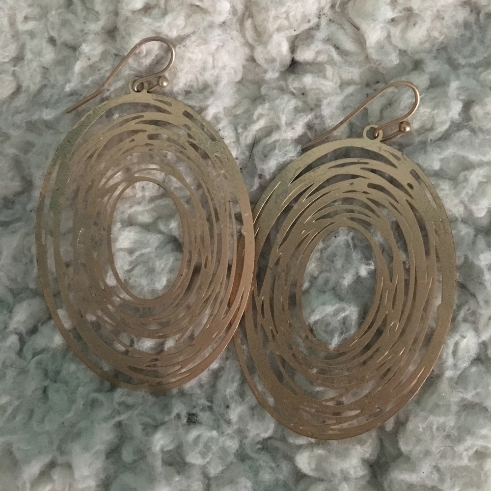 Funky gold earrings