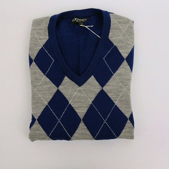 Express men's argyle sweater - Picture 1 of 2