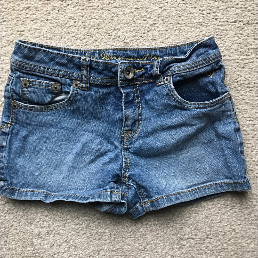 Justice girls jean shorts size 12r