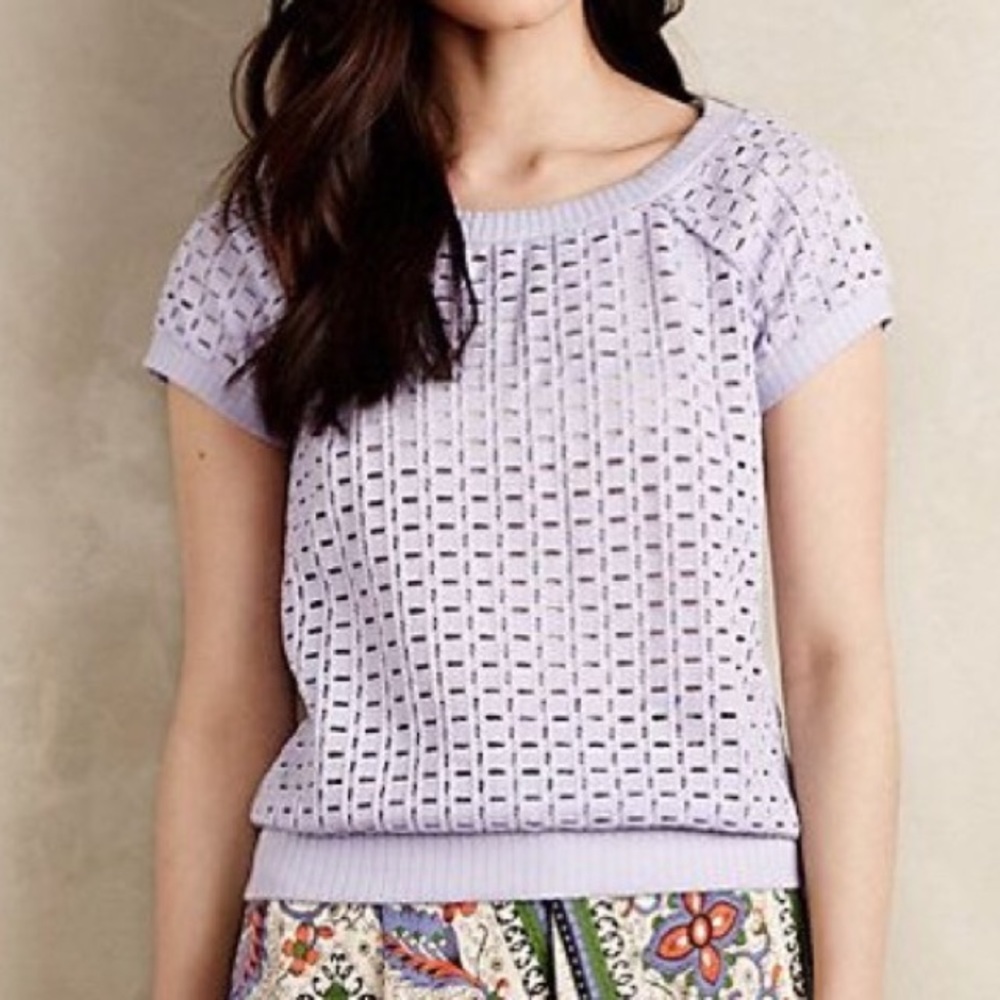 Anthropologie Weston Lilac Top