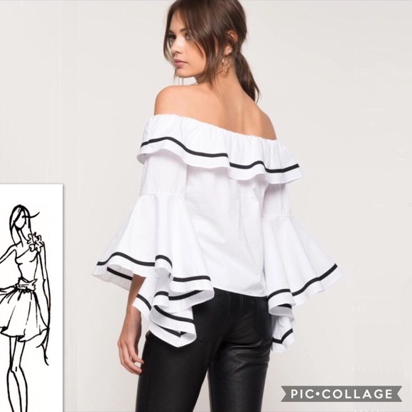 HP!!🎉🎉🎉 1 Left! White Off the Shoulders Top - Picture 2 of 3