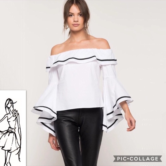 HP!!🎉🎉🎉 1 Left! White Off the Shoulders Top - Picture 3 of 3