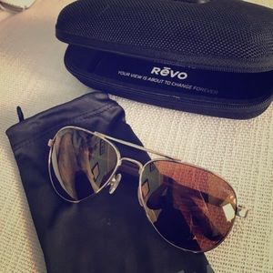 Revo Raconteur Polarized Aviator Sunglasses.