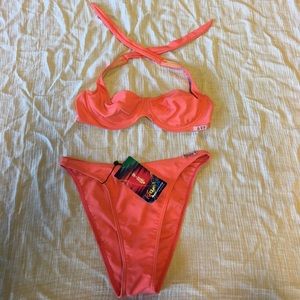 High cut bathing suit