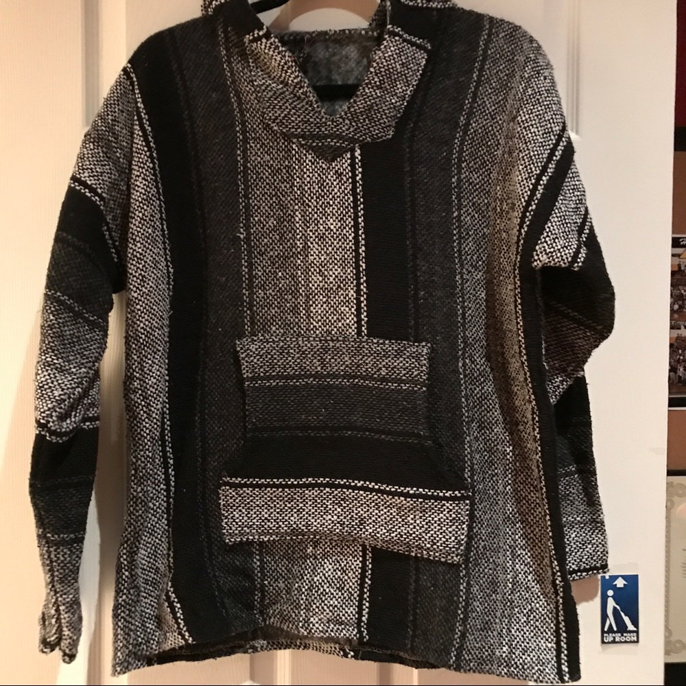 Black and White Pullover Hoodie