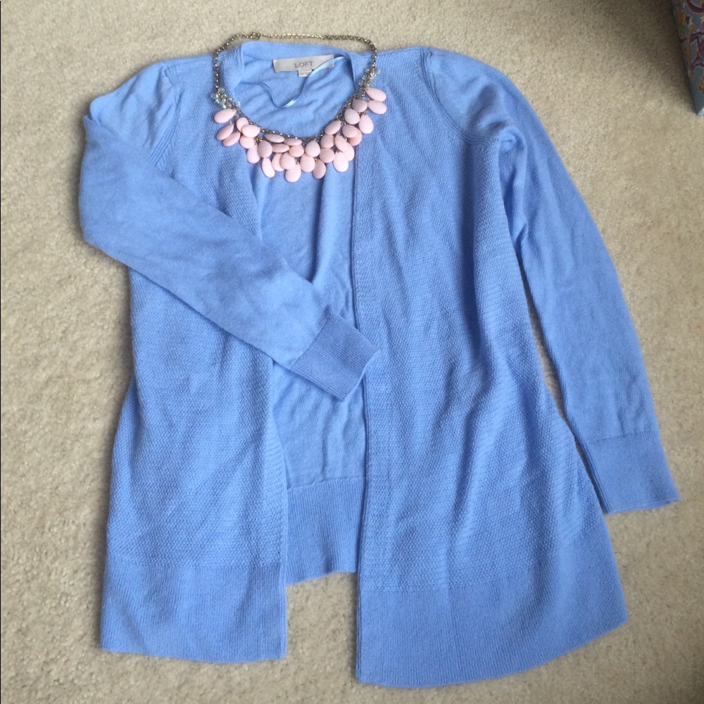 LOFT Periwinkle open-knit Cardigan