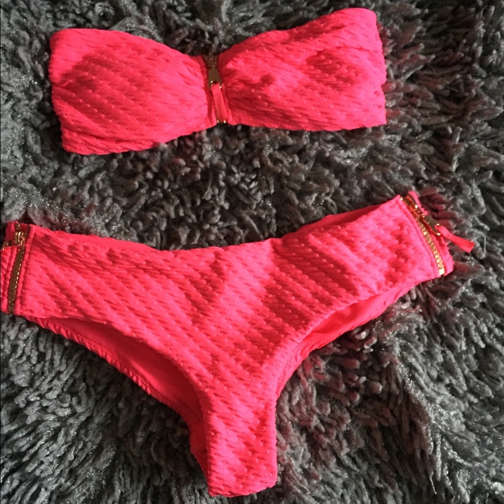 Neon Coral Swimsuit